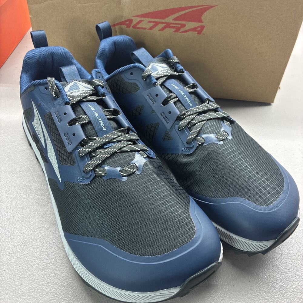 New Altra Men's Lone Peak 8 - Size 11 WIDE Trail-Running Shoes Navy/Black - Picture 3 of 6